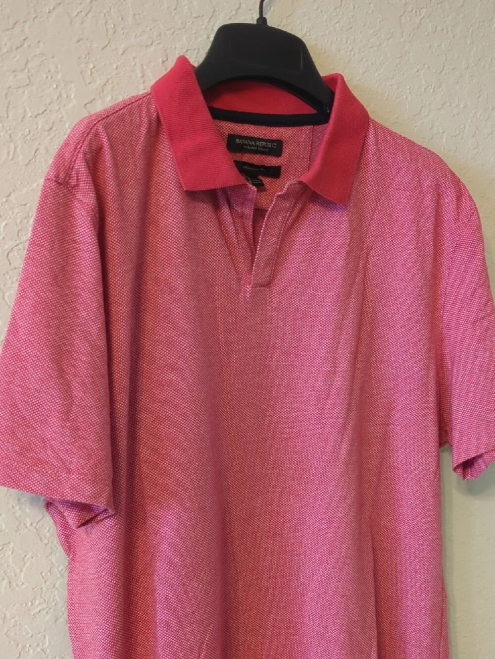 Banana Republic Men's Heathered Pink Polo